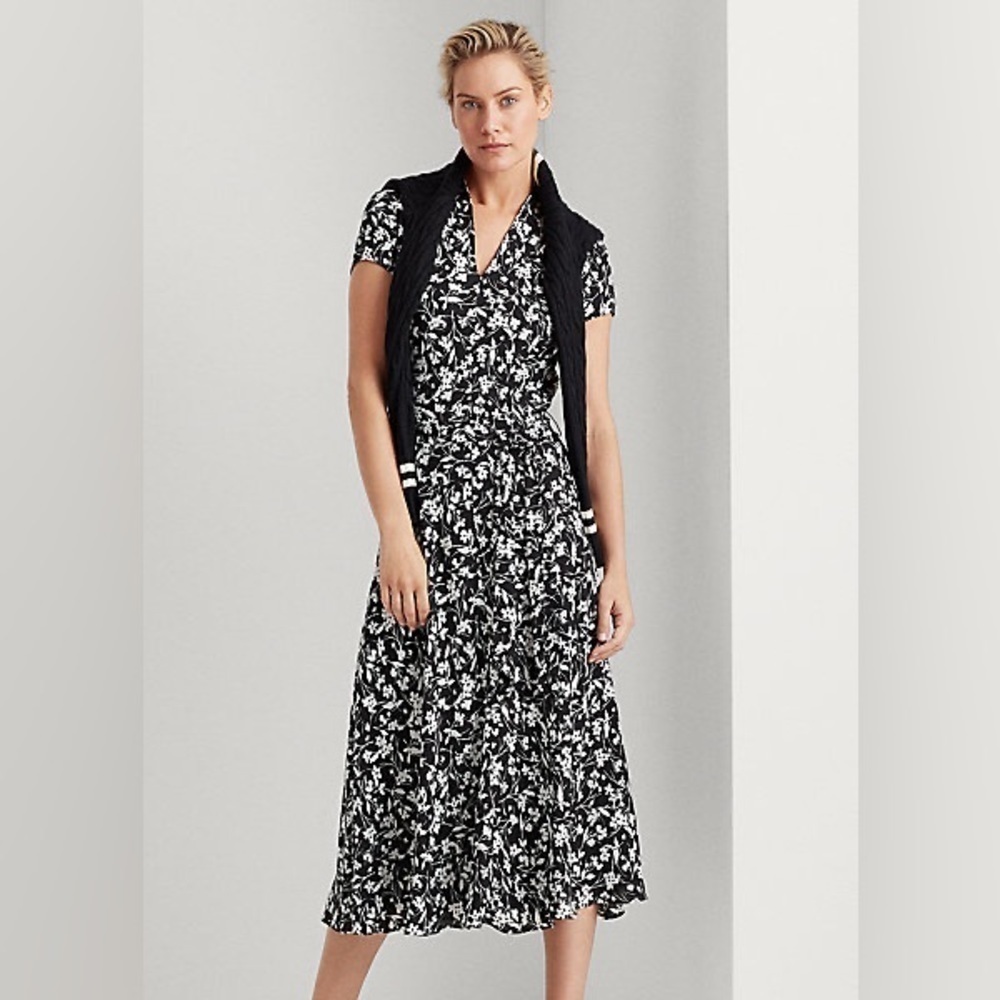 Ralph Lauren floral georgette midi dress